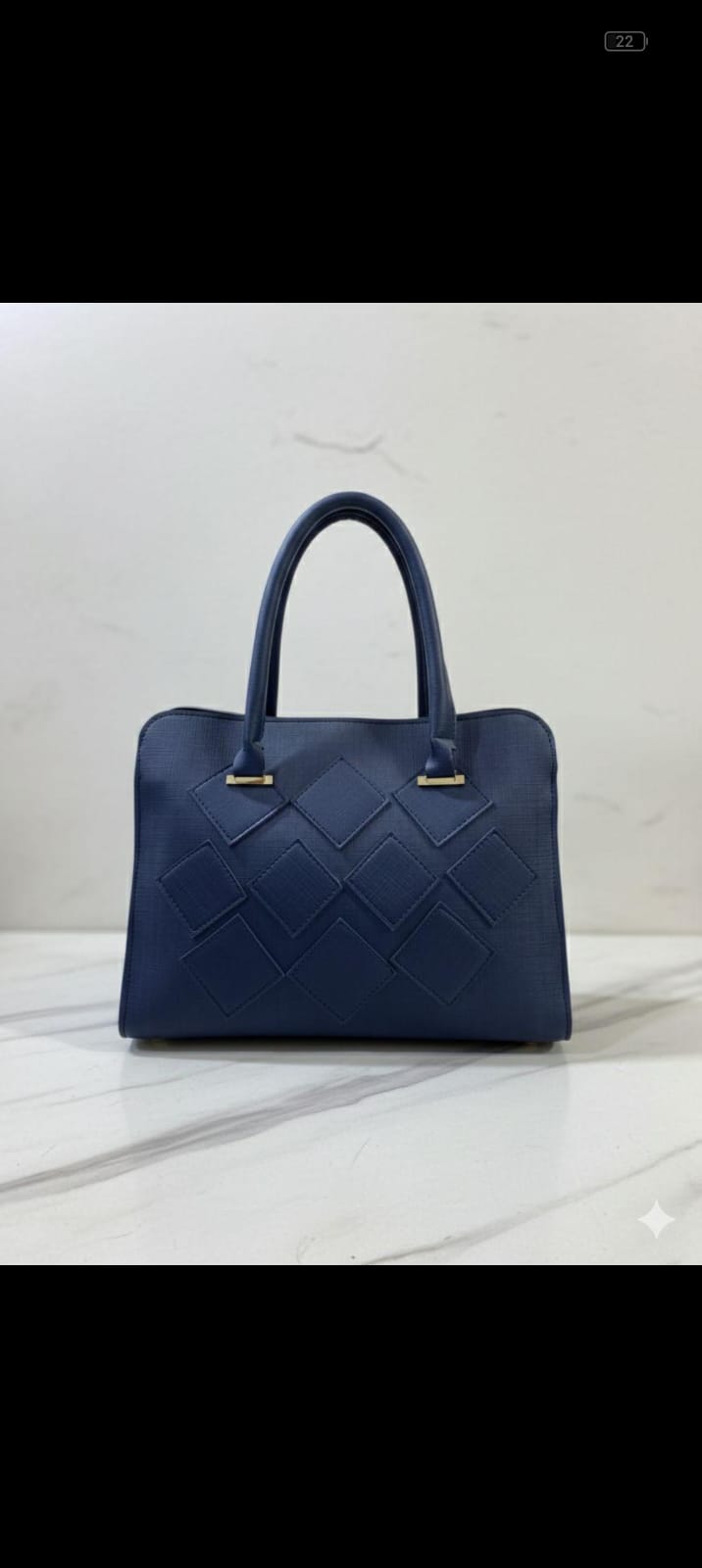 Geometric Lattice 3-Compartment Executive Satchel —   handbag by HandbagsAvenue